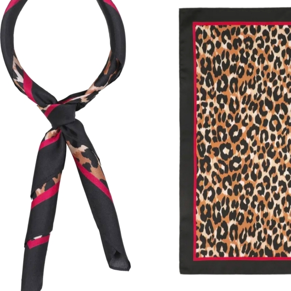 Kate Spade New York Animal Print Silk Bandana - Picture 1 of 1